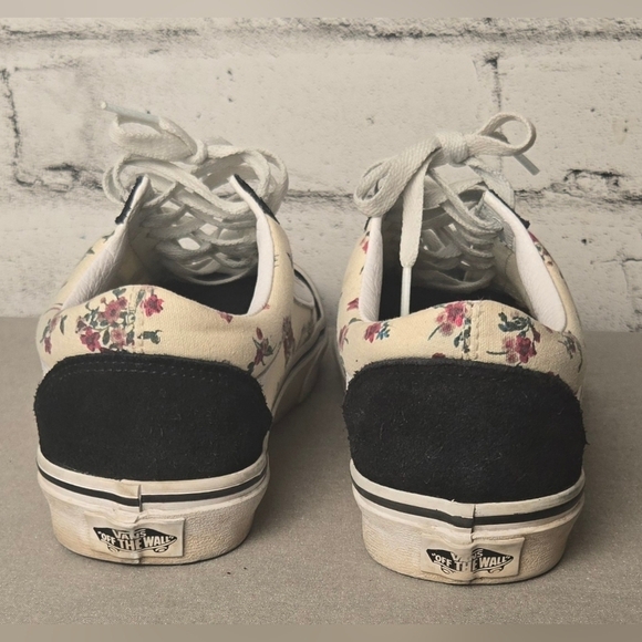 Vans Old Skool Ditsy Floral Sneakers Women’s 8 Black Cream Skate Shoes - Picture 4 of 11